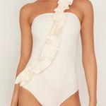 Ulla Johnson NWT Capri Maillot One Piece Swimsuit Cowrie Cream Photo 0