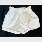 Urban Outfitters Cotton Paper Bag Waist Hip Pockets Shorts White size S Photo 4
