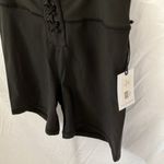 We Wore What : Black Lace-Up biker shorts- size L Photo 4