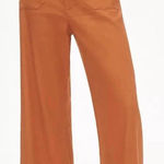 Anthropologie Maeve The Colette orange high-waisted wide-leg linen pants Photo 0