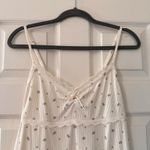 Coquette Dainty Cream Lace Trim Mini Floral Rosette Bow Mini Dress White Size M Photo 3