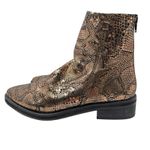 Free People Amarone Ankle Boot Metallic Copper Snakeskin Print Size 38 US 7.5 Photo 11
