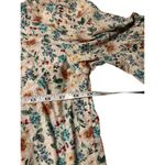 Time and Tru Women's Floral Flare Sleeve Top Green Photo 3