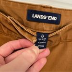 Lands' End LANDS’ END Mid Rise Slim Leg Chino Crop Pants Brown Cotton Cropped Chinos Work 8 Photo 6