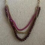 Purple and gold, multi strand, beaded necklace, artsy BoHo Photo 3