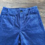 Maeve Anthropologie The Colette Cropped Wide-Leg Pants Corduroy Navy Size 29 Photo 3