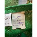 Vintage Alfred Werber Green & Gold toned Metallic Long Sleeve Maxi Dress Size 12 Photo 2