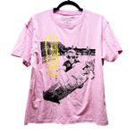 Skateboard Graphic Tee Pink Short Sleeves Crew Neck 100% Cotton Sz L Size L Photo 0