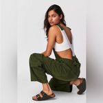 Free People Rayna Carpenter Overalls in Forest Olive Green Size XS Photo 3