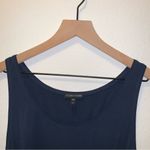 Eileen Fisher  100% Silk Navy Blue Sleeveless Tank Top Photo 2
