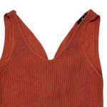 Lulus Knit Crop Top Rust Orange Sleeveless V Neck Twist Back Casual Medium Photo 4