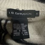 VTG 90s I.B. Diffusion Black Cream Floral Wool Blend Zip Sweater Jacket Small Photo 6