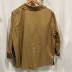 Cute camel tan leopard lined rain jacket Vintage 80’s Photo 6