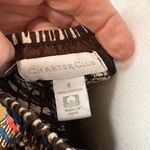 Charter Club  Ikat printed beaded midi sundress brown‎ red size 4 Photo 6