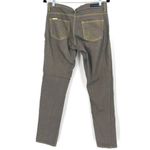 Rock & Republic Women's Low Rise Berlin Skinny Jeans Gray Gold Shimmer Size 10 Photo 1