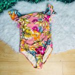 Kona Sol  Women's Off The Shoulder Flounce High Coverage One Piece Swimsuit Photo 2