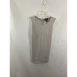 Liz Claiborne Liz Claiborne Career Women Medium Gray Purple White Striped W/ Belt Sleeveless Photo 3