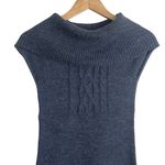 Mudd Women Mini Sweater Tunic Dress S Gray Wool Blend Cowl Neck Academia Preppy Photo 9