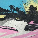 ASHLEY VINTAGE CHARM Trucker Painted Denim Jacket Sz M Acid Wash Cowgirl Biker Blue Size M Photo 7