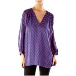 Diane Von Furstenberg  Blue‎ And Orange Silk New Cahil Printed Blouse Size 0 Photo 1