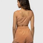 BARRY'S x Year of Ours Camel Terry Bralette Vacation Short Set Size Small Lounge Orange Photo 1