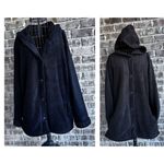 Cuddl Duds Black Hoodie Ladies 2XL Coat Sherpa Coatigan Fleece Lining Sn… Photo 1