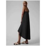 Athleta Presidio Dress Small Black NEW Athleisure Maxi High Low Active Casual Photo 2