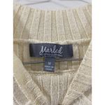 Marled Cream Mock Neck Sweater M Cable Knit Cozy Fall Winter Style Size M Photo 2