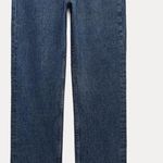 ZARA ZW COLLECTION RHINESTONE HIGH WAIST BOOTCUT STRAIGHT LEG JEANS SIZE 4 NEW Photo 7