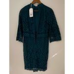 NWT Ivy City Co Lacey Dress Emerald Modest Church Green Tiered Large Fitted Photo 8