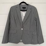 Talbots Women’s 12 Checkered Black White Blazer Jacket New Photo 0