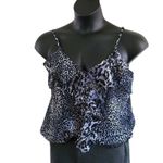 Windsor Women's Animal Print Sleeveless Blouse Size L gray, black Photo 2