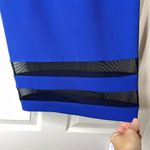 Forever 21 High Waist Mesh Panel Pencil Skirt (blue/black) - Large Photo 4