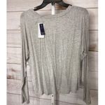 Gap New Body Forever Favorites Women's Small Grey Heather Long Sleeve Top Photo 2