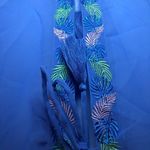 Letarte Cover Up Handmade South Ocean Embroidered Beach Tunic in Azure Sz L NWT Blue Size L Photo 8