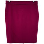 J.Crew 365 No. 2 Pencil Skirt High Waisted Knee Length Back Slit Magenta Pink 4P Photo 0
