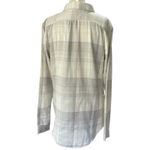 Kuhl  Women's Kamila Flannel Shirt Light Gray Plaid Button Down Size SMALL Photo 3