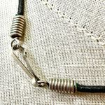 Vintage purple floral ceramic beaded Choker Necklace Photo 4