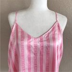Victoria's Secret Victoria’s Secret VTG Logo Pink Stripe Satin Sleep Pajama Cami Size XL Photo 64