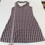 Lulu B Black Pink Geometric Neck Ruffle Neck Sleeveless Dress Size SMALL Photo 6