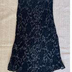 Womens Skirt Sz 14 Black Burnout Velvet Floral Silk Blend Y2K Gothic Boho Photo 0