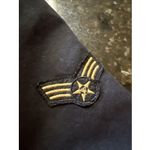 Wenven Woman's Black Coat‎ Jacket Parka Hood Military Style Sz Sm Pockets Patch Photo 4