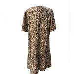 A New Day LEOPARD PRINT SHORT SLEEVE RUFFLE HEM DRESS size Small NEW Photo 3