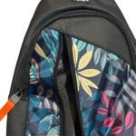 None Casual Black & Floral Print Oxford Sling Crossbody Bag Photo 2