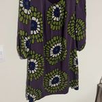 Boden Purple Green Floral Silk Dress 6 Purple Photo 1