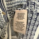 Nanette Lepore ‎ Blue And Cream Pre Washed Yard Button Front Cardigan Size Large Photo 9