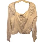 Lulus  White Blouse nwot Photo 0