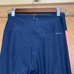 New Balance Women’s Leggings Small Coral & Grey Colorblock With Navy Blue NB dry Photo 6