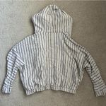 ZARA Black and White Striped Hooded Jacket S Photo 1