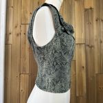 Free People green black snakeskin corset top Photo 2